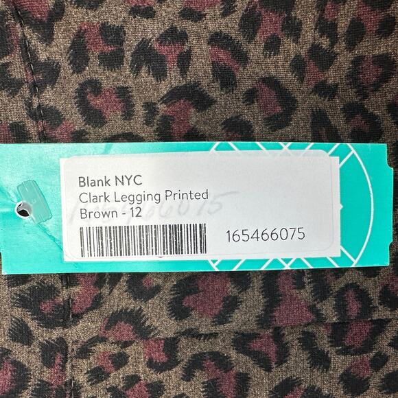 BLANK NYC Clark Legging WMNS 31 Brown Leopard Print Pull On Stretchy Ponte Knit - Picture 6 of 13